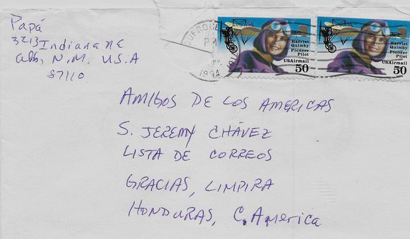 Sam C Letter from Dad to Jeremy envelope